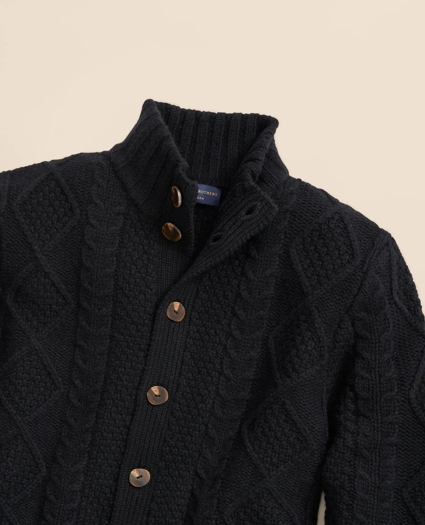 Merino Aran Cable Cardigan, image 6