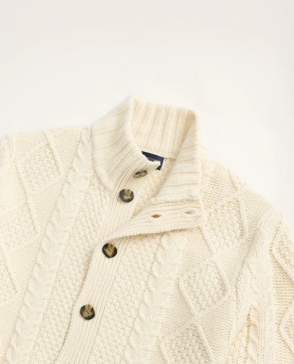 Merino Aran Cable Cardigan, image 2