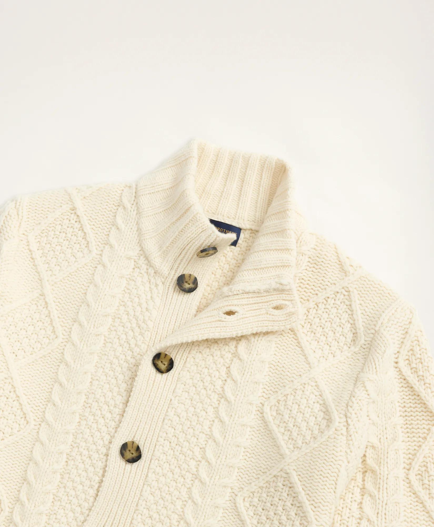 Merino Aran Cable Cardigan, image 2