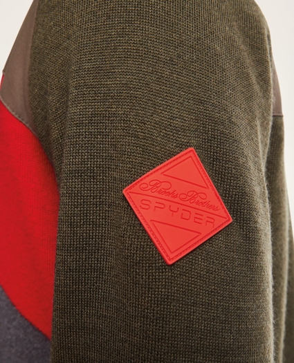 Brooks Brothers x SPYDER Color-Block Ski Full Zip Cardigan Sweater, image 5