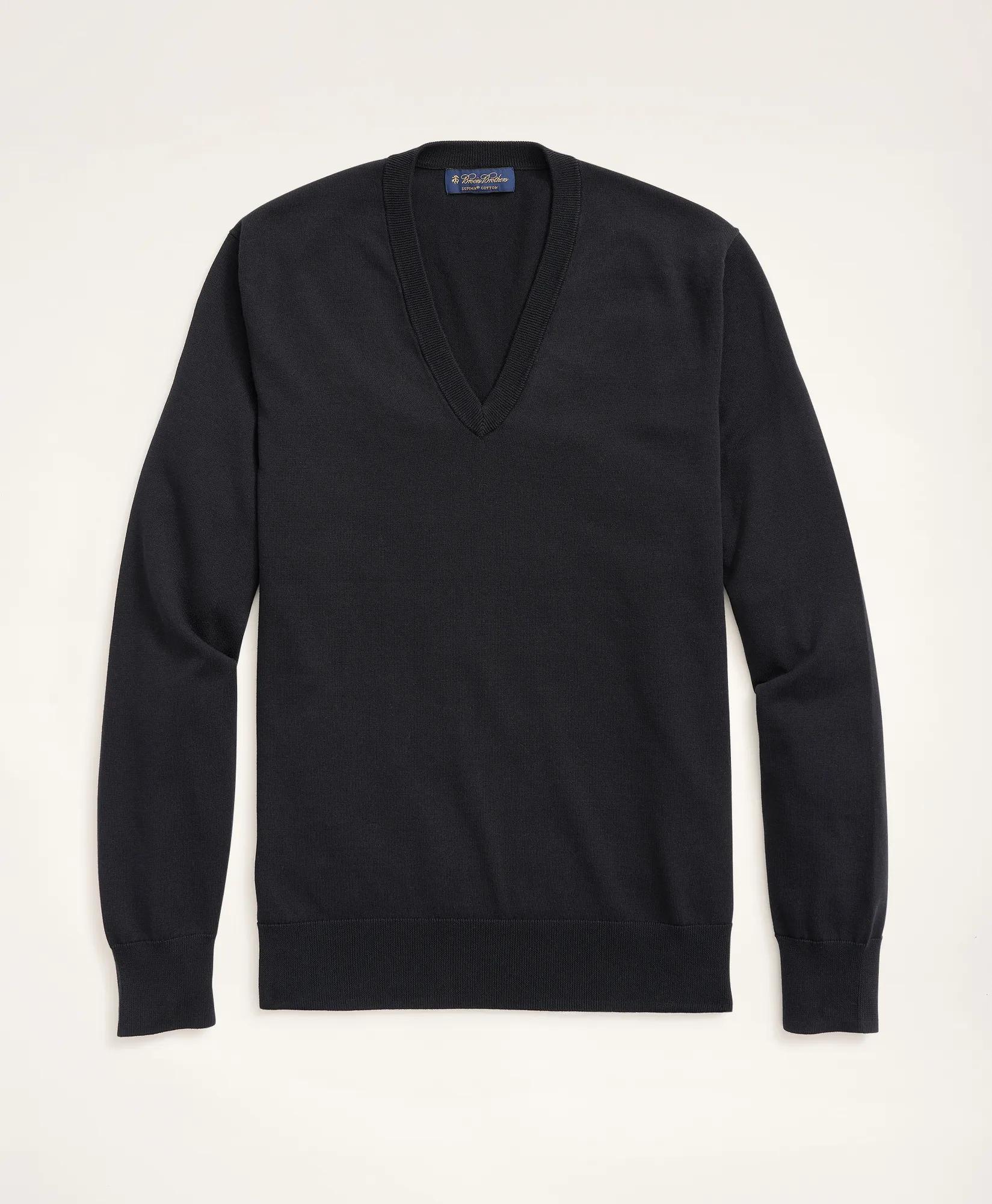 Supima Cotton V-Neck Sweater