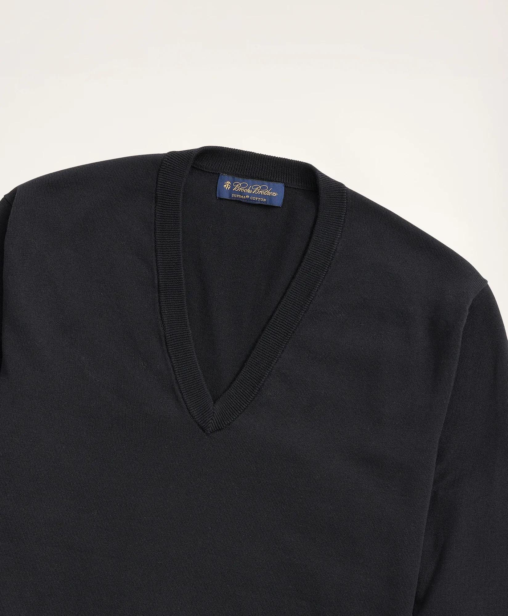 Supima Cotton V-Neck Sweater