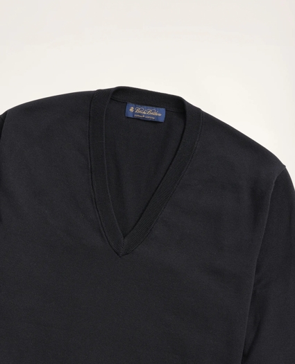 Supima® Cotton V-Neck Sweater, image 2