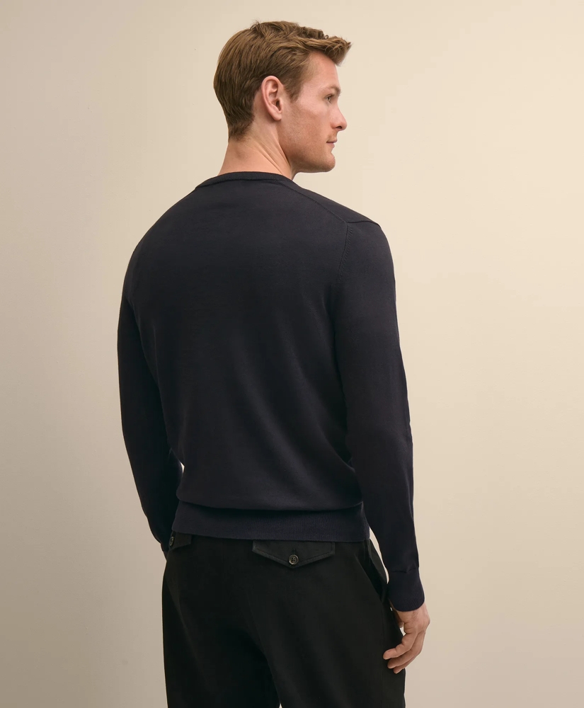 Supima&reg; Cotton V-Neck Sweater, image 4