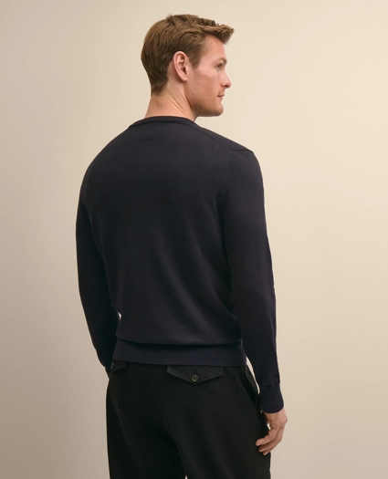 Supima&reg; Cotton V-Neck Sweater, image 4