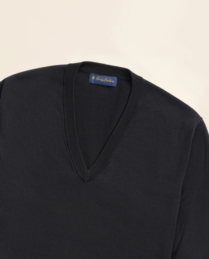 Supima&reg; Cotton V-Neck Sweater, image 5