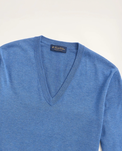 Supima® Cotton V-Neck Sweater, image 2