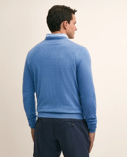 Supima&reg; Cotton V-Neck Sweater, image 4