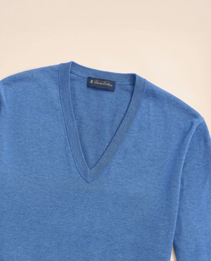 Supima&reg; Cotton V-Neck Sweater, image 5