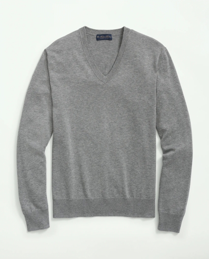 Supima® Cotton V-Neck Sweater, image 1