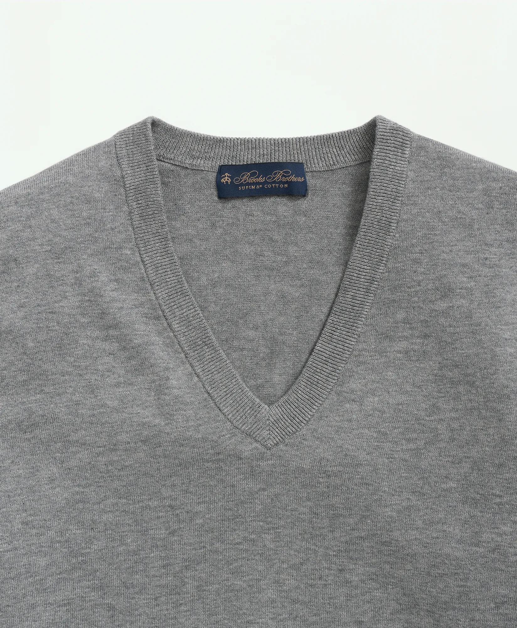 Supima Cotton V-Neck Sweater
