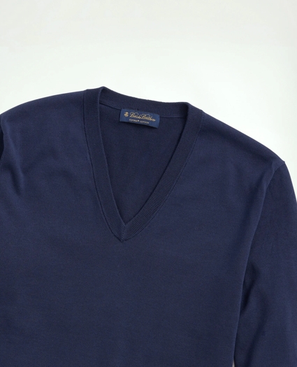 Supima® Cotton V-Neck Sweater, image 2