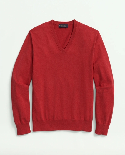 Supima® Cotton V-Neck Sweater, image 1