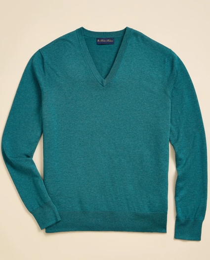 Supima&reg; Cotton V-Neck Sweater, image 1