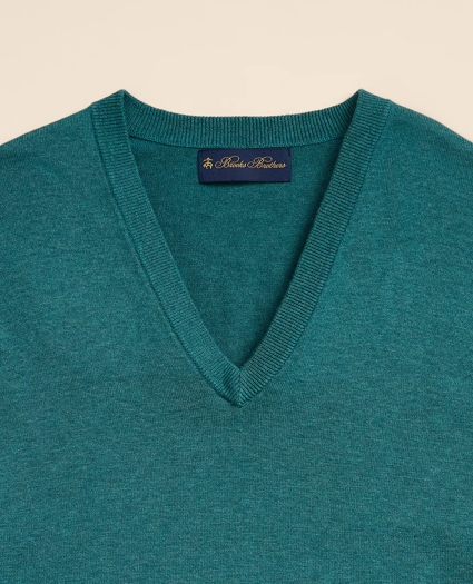 Supima&reg; Cotton V-Neck Sweater, image 2