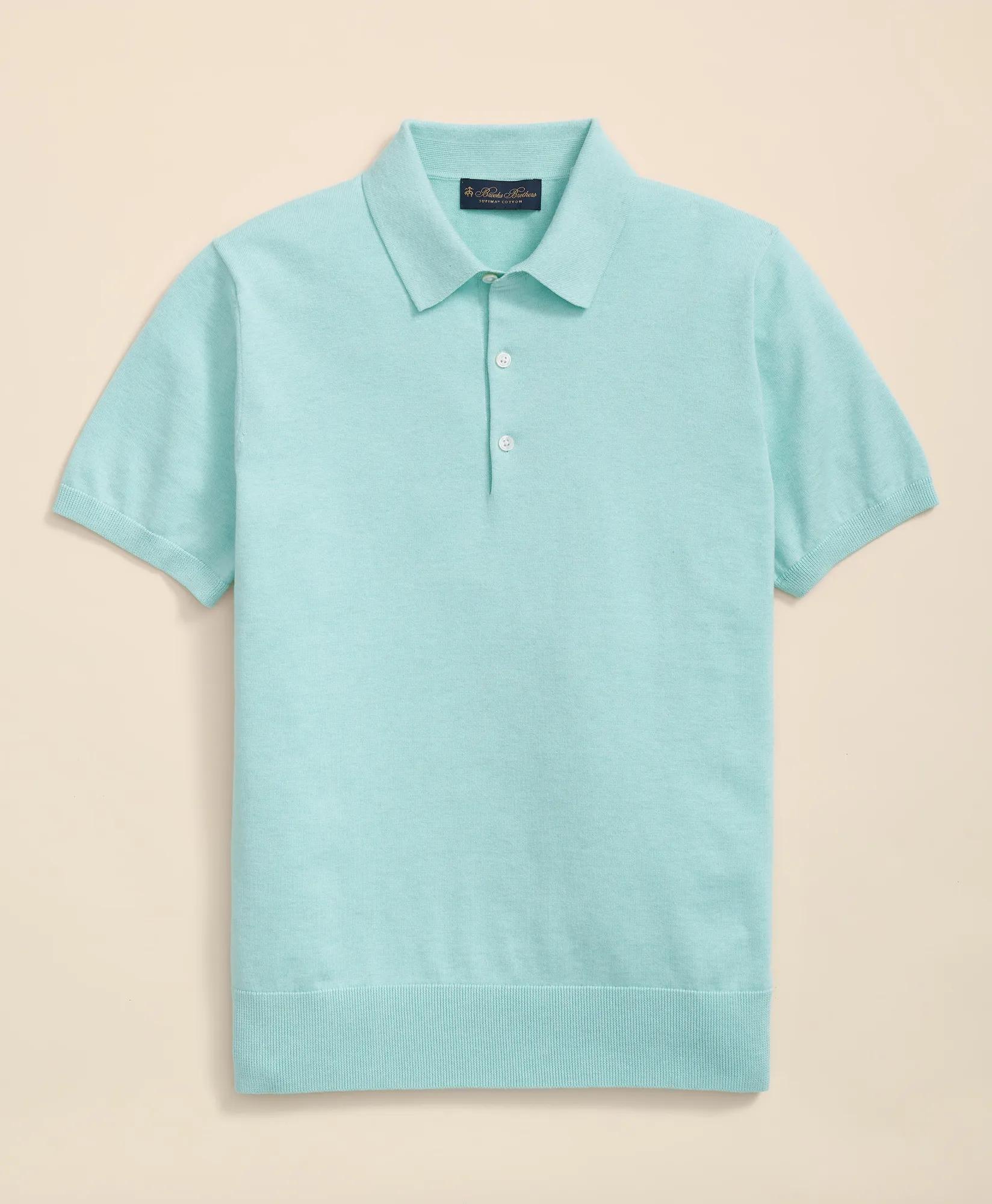Supima® Cotton Short-Sleeve Polo Sweater