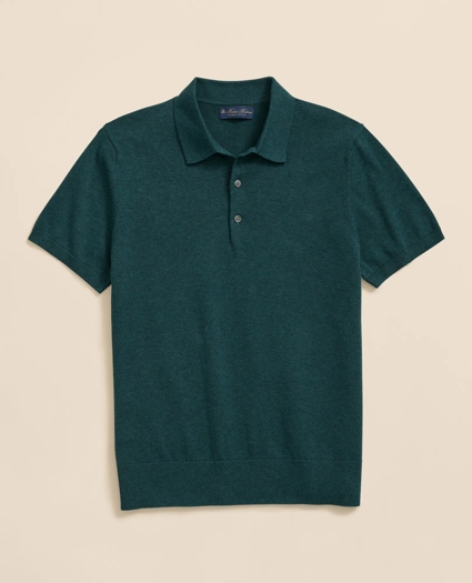 Supima® Cotton Short-Sleeve Polo Sweater, image 1