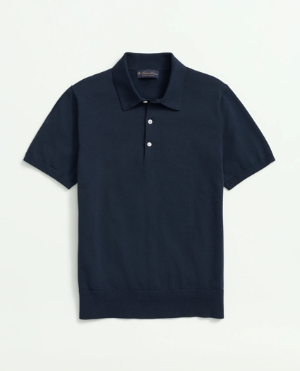 Supima® Cotton Short-Sleeve Polo Sweater, image 1