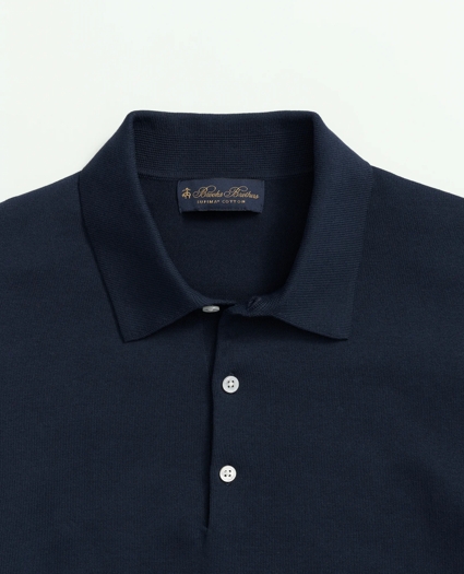 Supima® Cotton Short-Sleeve Polo Sweater, image 2