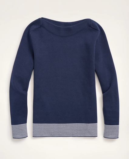 Nantucket Stripe Boatneck Sweater, image 1