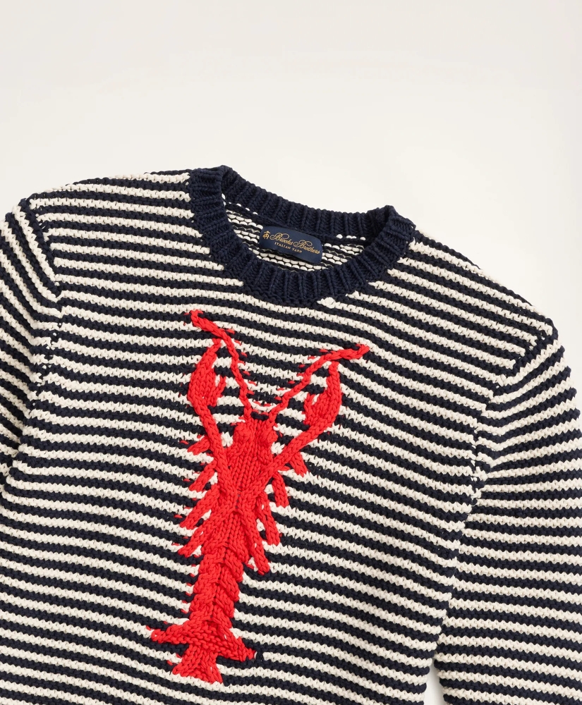 Cotton Textured Lobster Intarsia Sweater, image 2