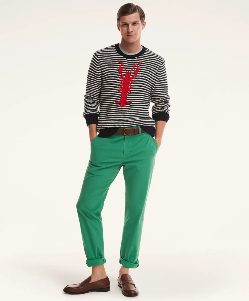 Cotton Textured Lobster Intarsia Sweater, image 3