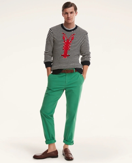 Cotton Textured Lobster Intarsia Sweater, image 3
