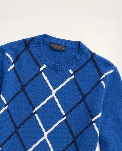 Cotton Cable Argyle Sweater, image 2