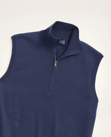 Supima® Cotton Half-Zip Sweater Vest, image 2