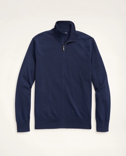 Supima® Cotton Full-Zip Sweater, image 1