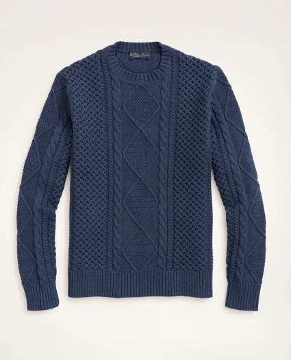 Cotton Cable Fisherman Sweater, image 1