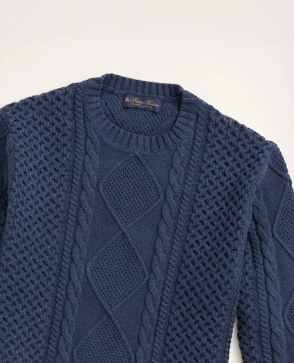 Cotton Cable Fisherman Sweater, image 2