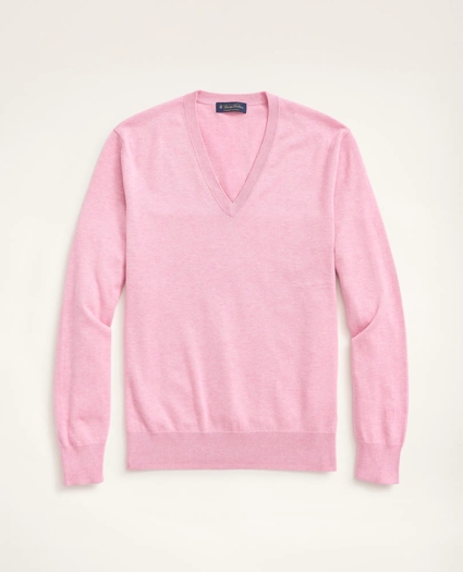 Supima® Cotton V-Neck Sweater, image 1
