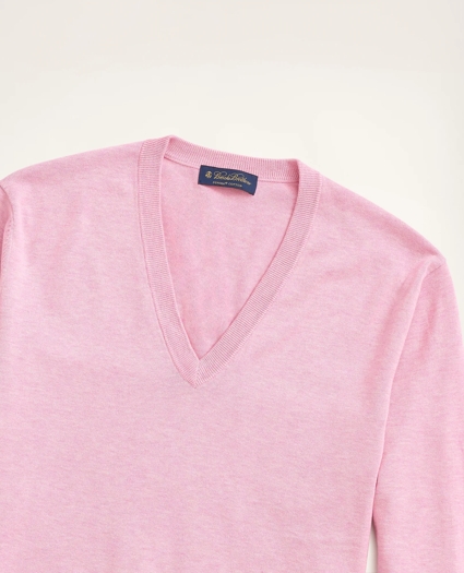 Supima® Cotton V-Neck Sweater, image 2