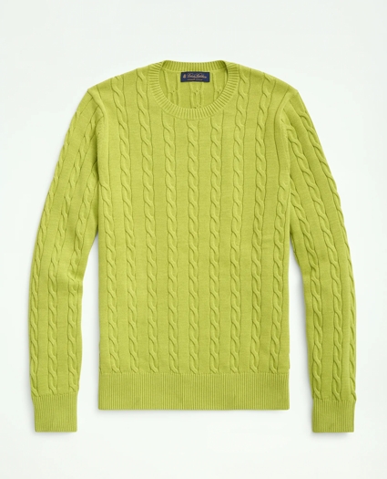 Supima® Cotton Cable Crewneck Sweater, image 1