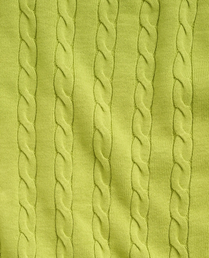 Supima® Cotton Cable Crewneck Sweater, image 2
