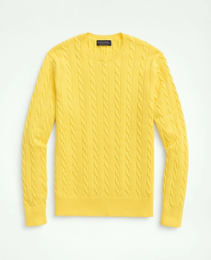 Supima&reg; Cotton Cable Crewneck Sweater