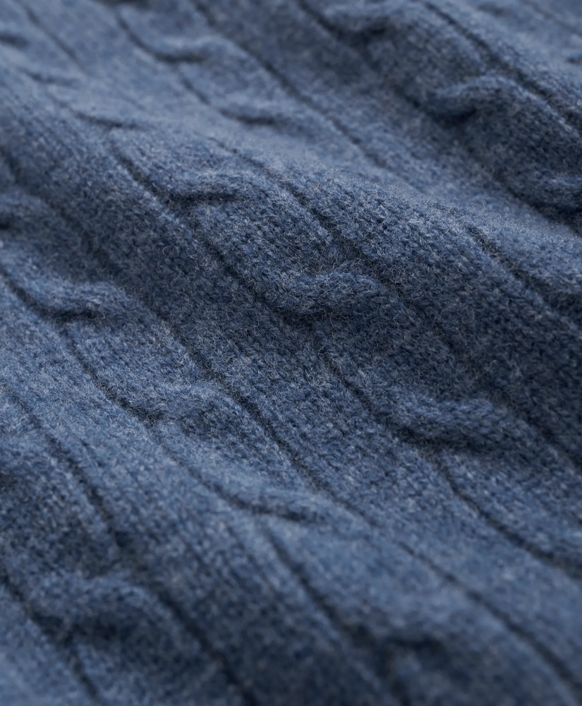 Lambswool Cable Knit Crewneck Sweater, image 3