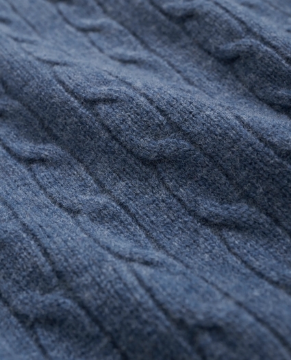 Lambswool Cable Knit Crewneck Sweater, image 3