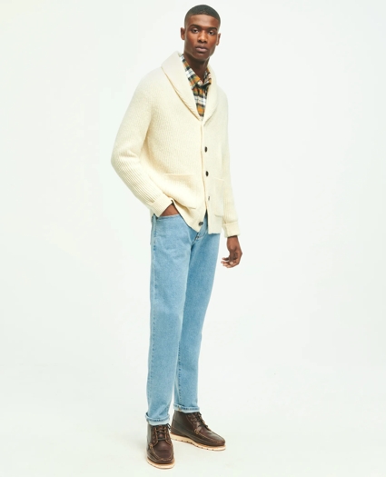 Merino Donegal Wool Shawl Collar  Cardigan, image 1