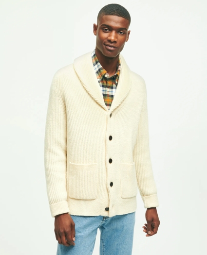 Merino Donegal Wool Shawl Collar  Cardigan, image 2