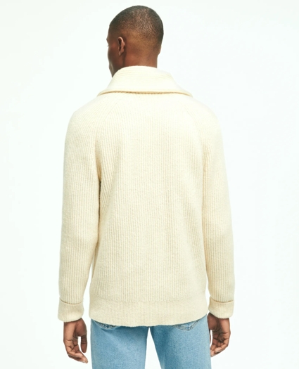 Merino Donegal Wool Shawl Collar  Cardigan, image 3