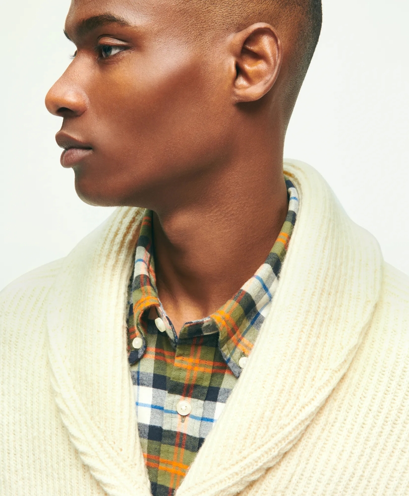 Merino Donegal Wool Shawl Collar  Cardigan, image 4