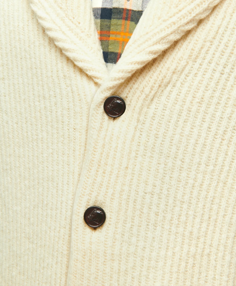 Merino Donegal Wool Shawl Collar  Cardigan, image 5