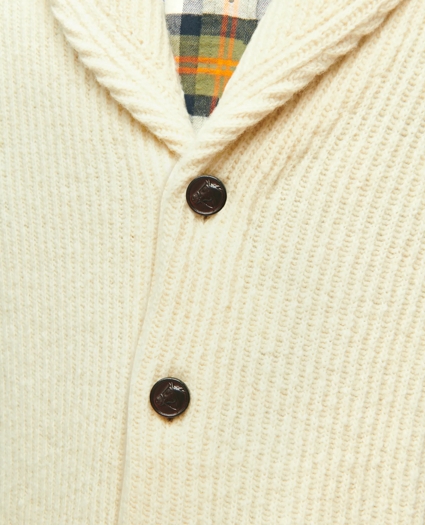 Merino Donegal Wool Shawl Collar  Cardigan, image 5