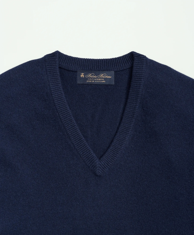 3-Ply Cashmere V-Neck Sweater, image 2