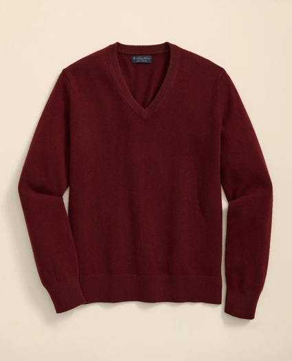 3-Ply Cashmere V-Neck Sweater, image 1