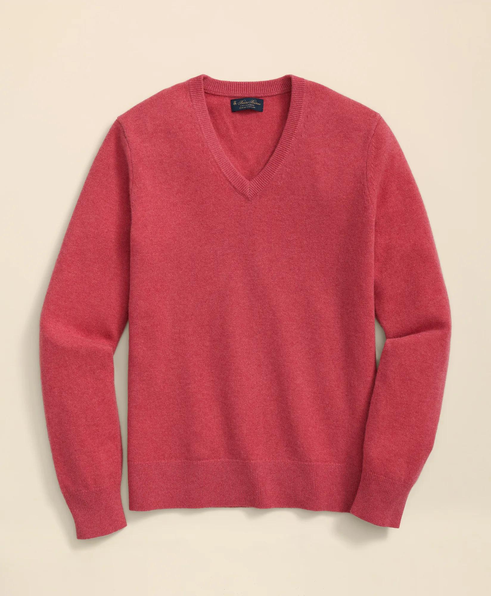 3-Ply Cashmere V-Neck Sweater, image 1
