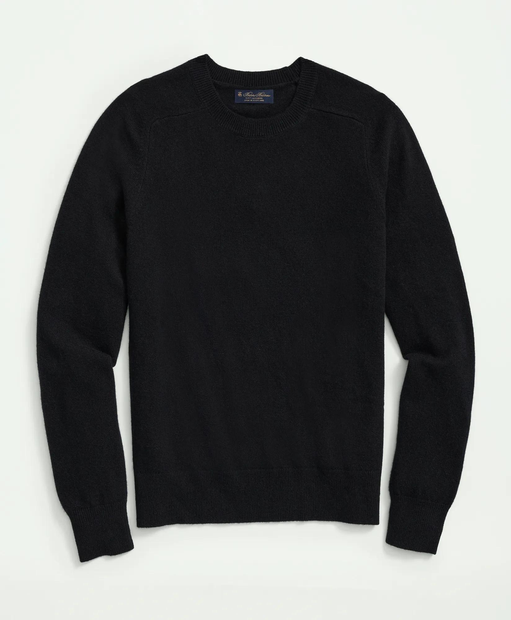3-Ply Cashmere Crewneck Saddle Shoulder Sweater