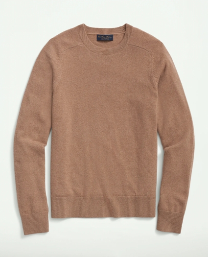 3-Ply Cashmere Crewneck Saddle Shoulder Sweater, image 1